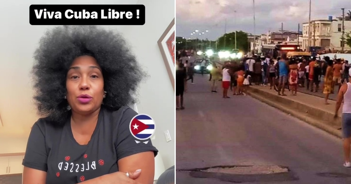 Aymée Nuviola reacciona a las protestas en Cuba © Instagram / Aymée Nuviola y Twitter / José Raúl Gallego