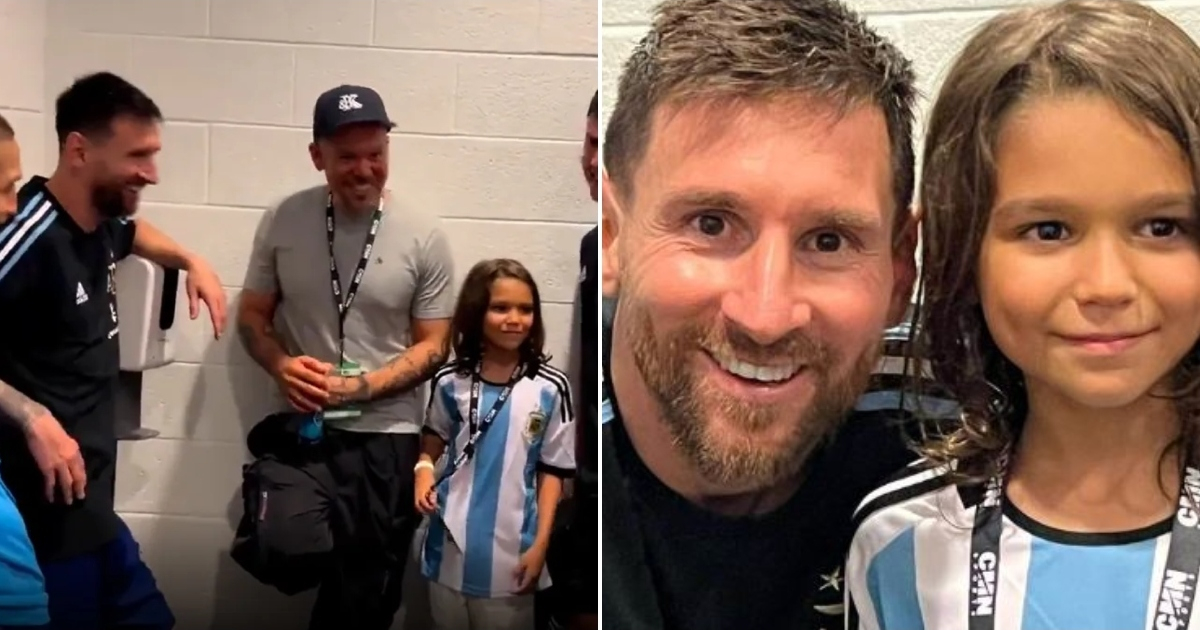 Residente con su hijo junto a Leo Messi © Instagram / Residente
