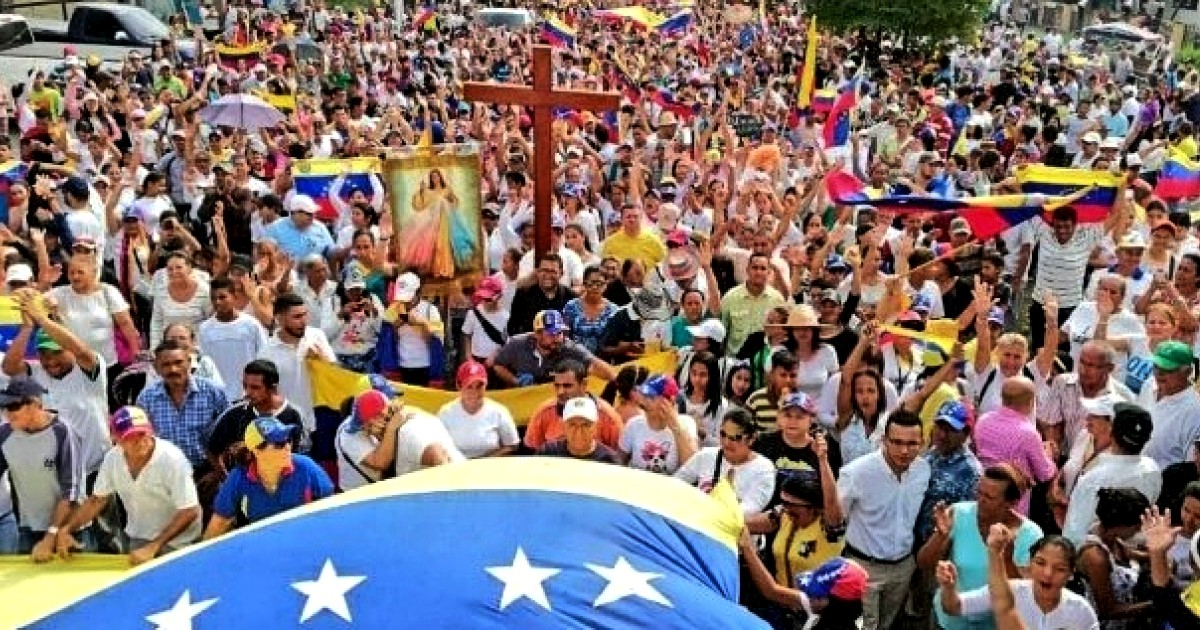 Protestas en Venezuela (imagen de archivo) © Twitter / Juan Guaidó