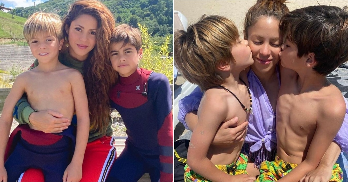 Shakira con sus hijos © Instagram / Shakira