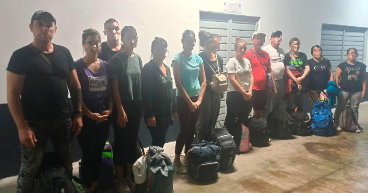Cubanos detenidos en Tapachula © Twitter / Secretaría de Seguridad y Protección Ciudadana
