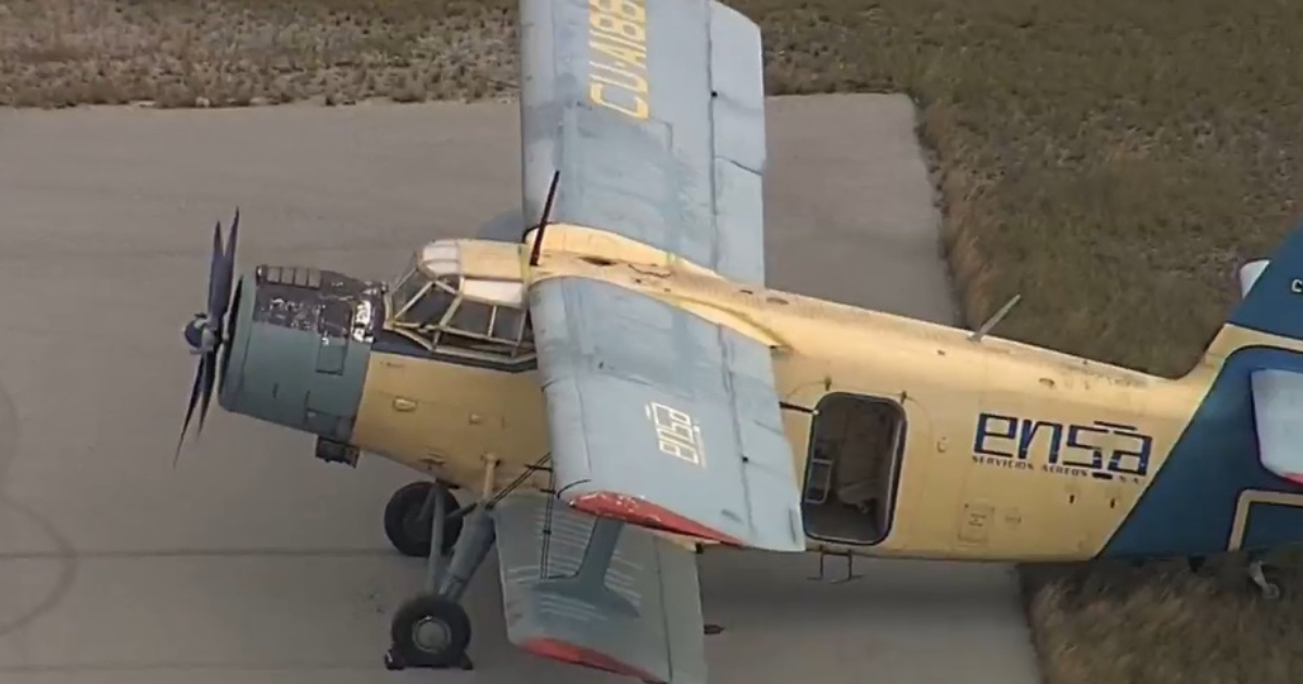 Avión cubano que aterrizó en Florida © Captura de video / Telemundo 51