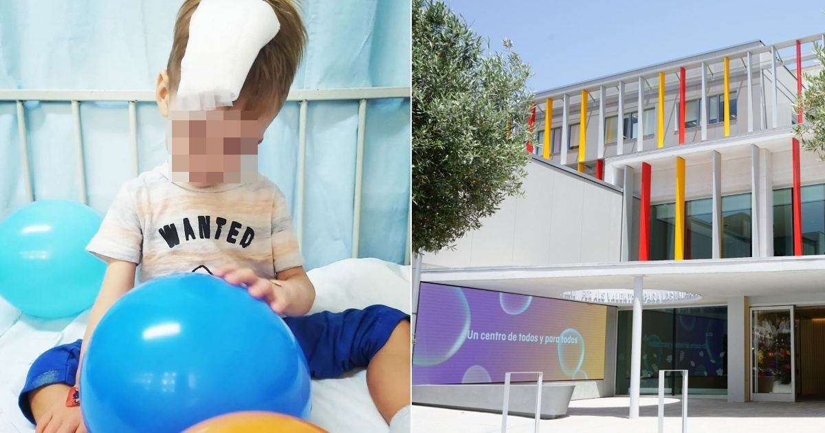 Oliver, de solo dos años, debe ser operado en el hospital Sant Joan de Déu, de Barcelona © Instagram / buceoespana - Facebook / Hospital Sant Joan de Déu