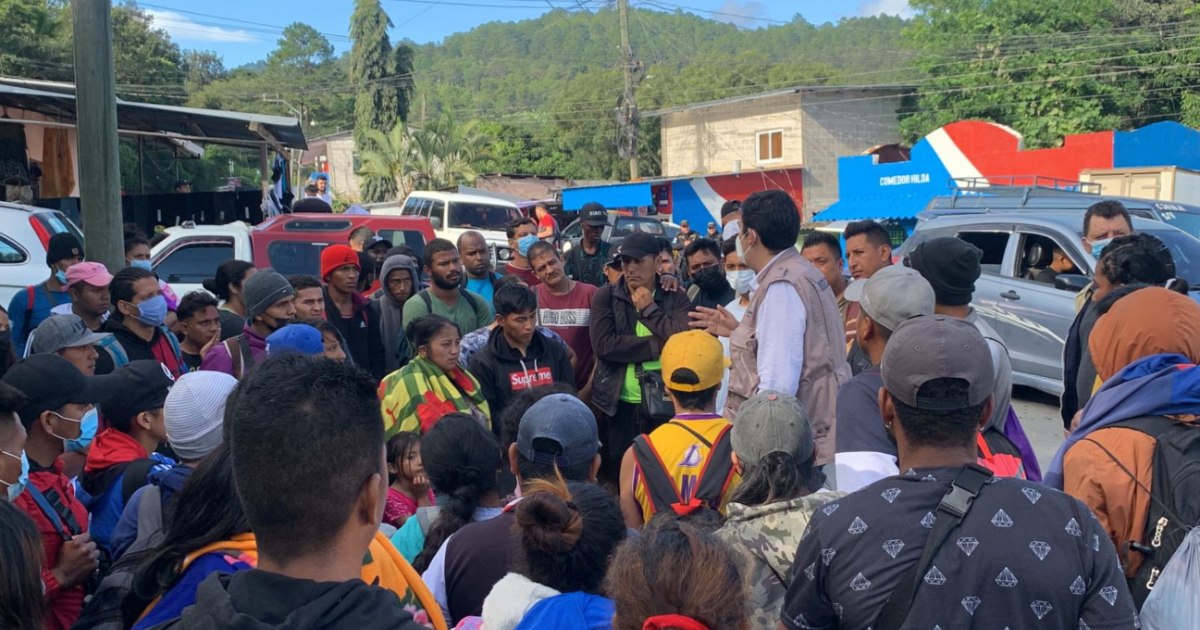 Migrantes detenidos en Guatemala © Twitter / Migración Guatemala