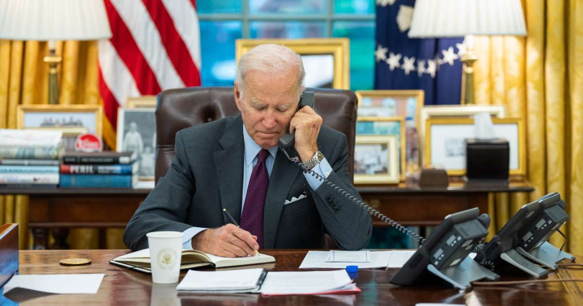 Presidente de Estados Unidos, Joe Biden, en su despacho de la Casa Blanca © Twitter / presidente Biden