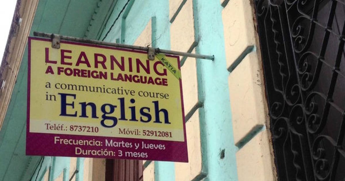 Escuela privada de Inglés en La Habana, en 2016 © 14 y medio