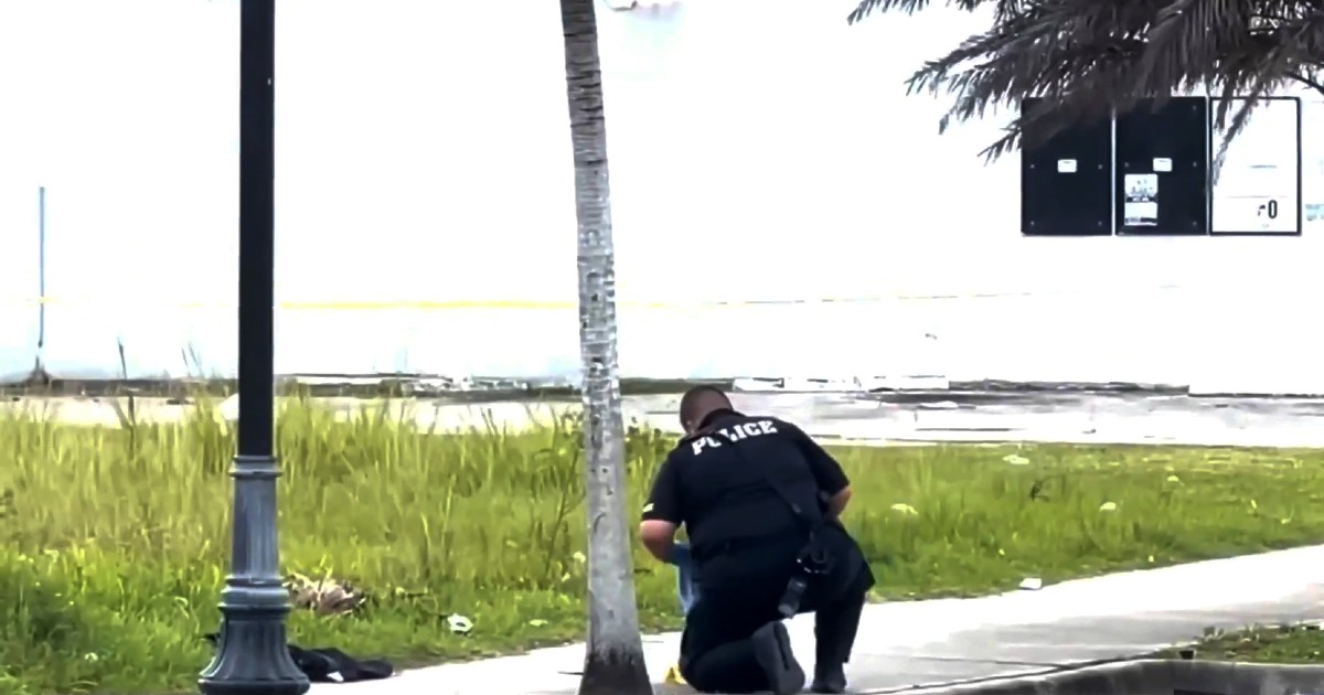 Agente de la policía investiga el suceso © Captura de video / Telemundo 51