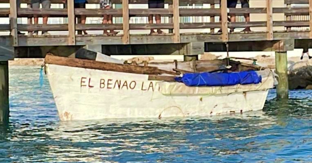 Embarcación de balseros cubanos © Twitter/Walter N. Slosar