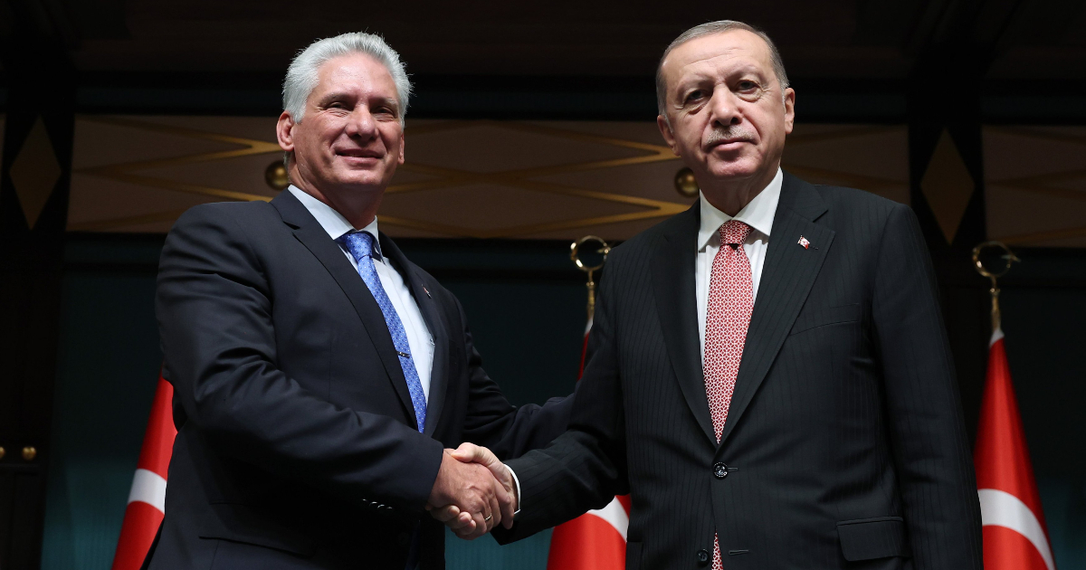 Miguel Díaz-Canel y el presidente turco Recep Tayyip Erdogan © Recep Tayyip Erdoğan / Twitter