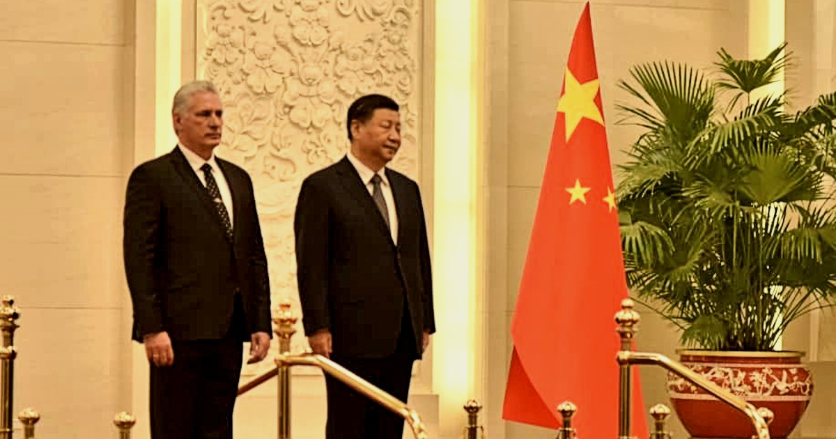 Los gobernantes de Cuba y China © Twitter / Presidencia Cuba