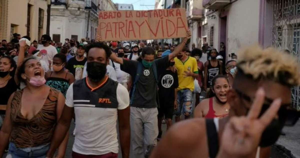 Protesta del 11 de julio de 2021 en Cuba (imagen de referencia) © Facebook