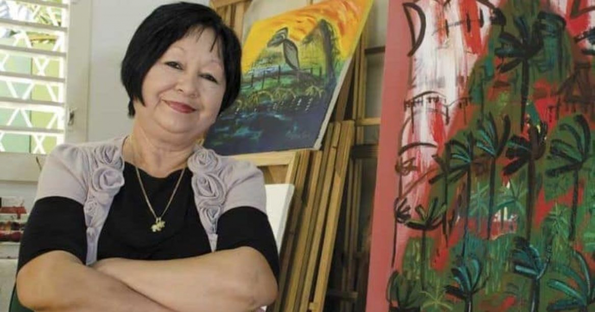 Flora Fong, pintora cubana. © Facebook/Consejo Nacional de Artes Plásticas