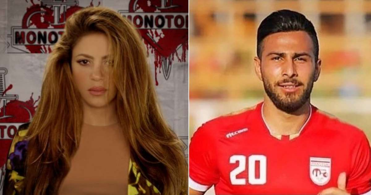 Shakira y futbolista iraní Amir Nasr-Azadani © Twitter de Shakira y Change.org