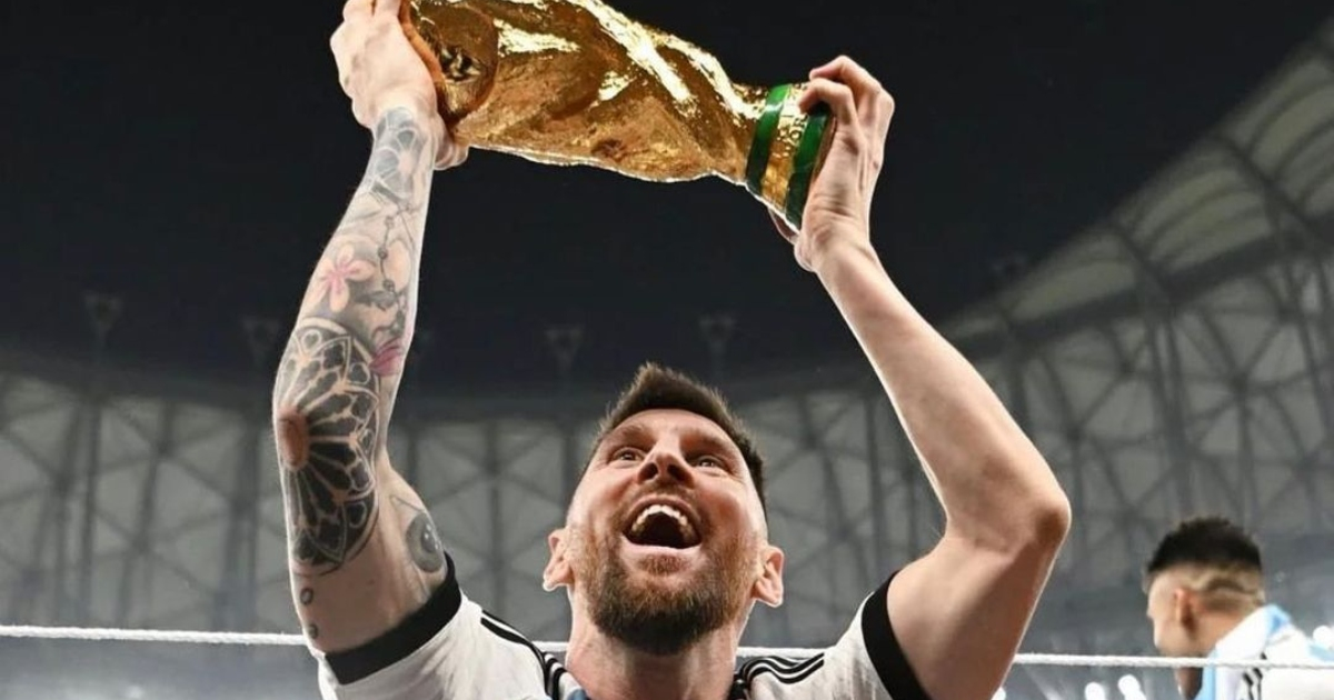 Messi con la Copa del Mundo © Instagram / Messi