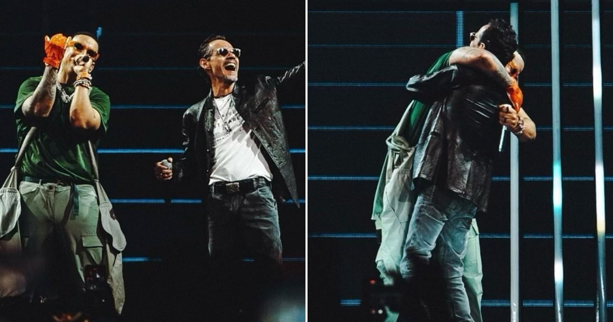 Daddy Yankee con Marc Anthony en su último show de su gira © Instagram / FTX Arena