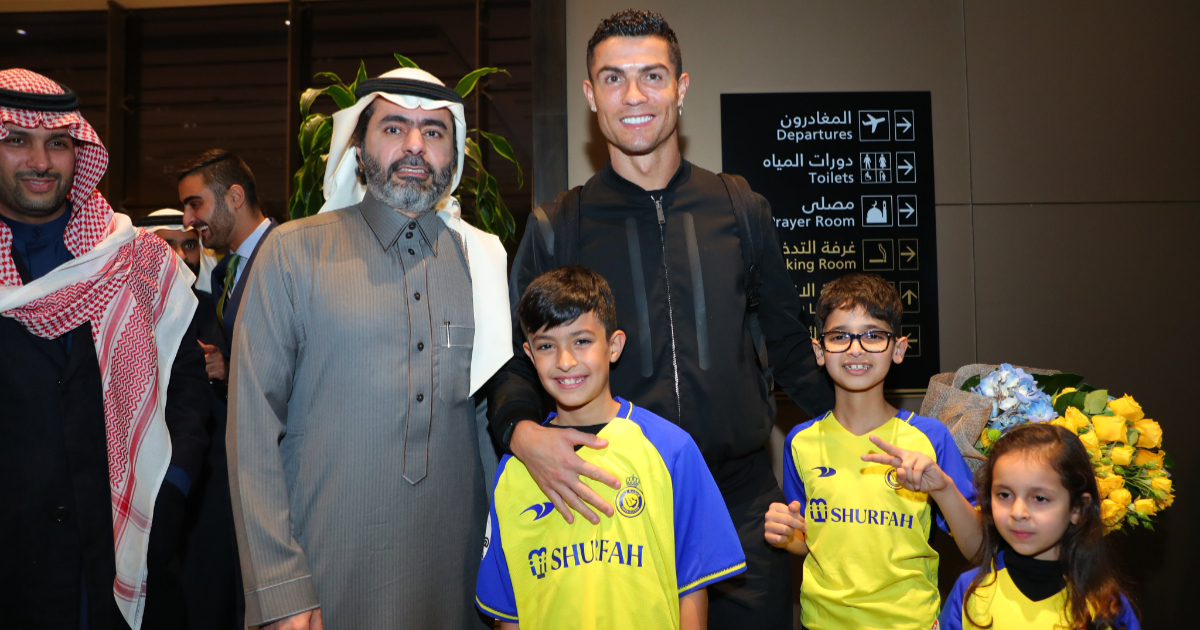 Recibimiento de Cristiano Ronaldo en Arabia Saudita © Twitter / AlNassr FC
