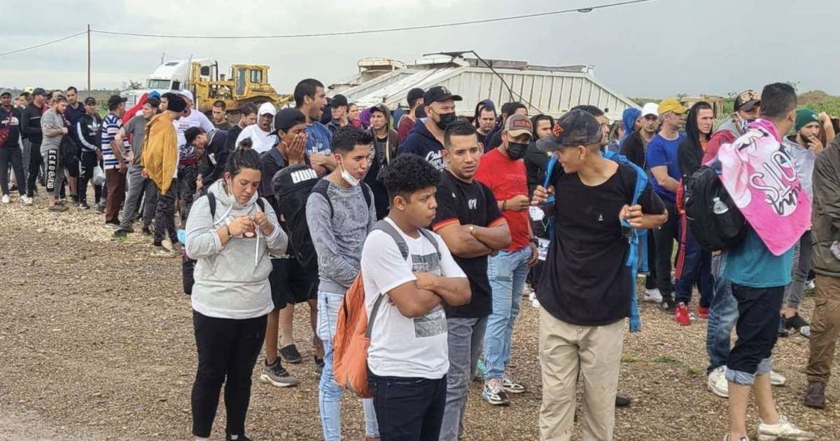 Migrantes en la frontera norte de México © Twitter/Jorge Ventura Media