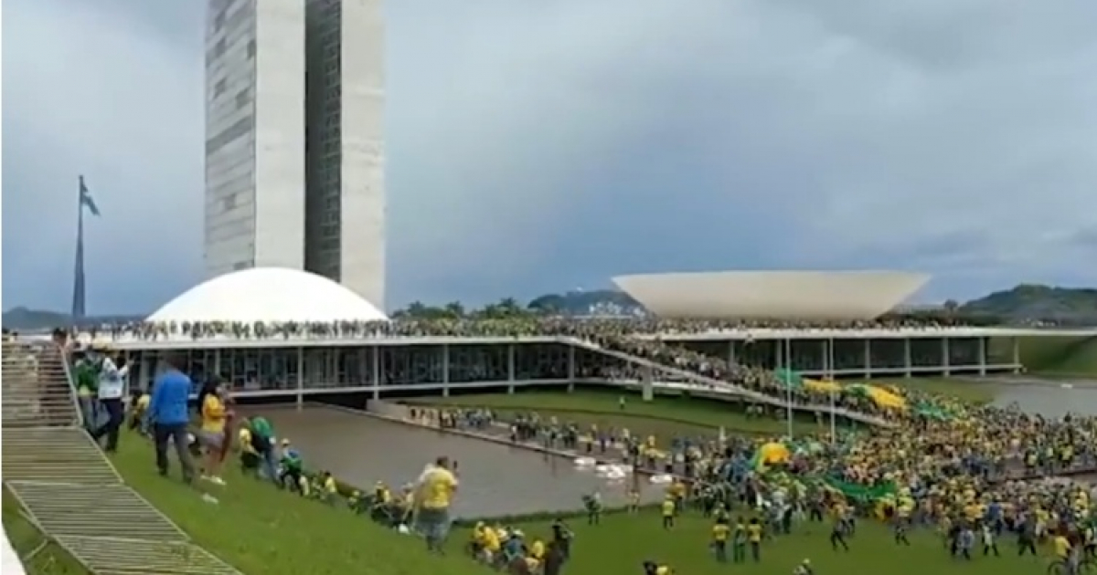 Seguidores de Bolsonaro invaden Congreso en Brasil. © Captura/Infobae