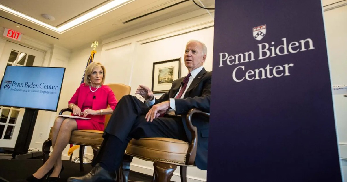 Joe Biden en el Penn Biden Center © Twitter / @PennBiden