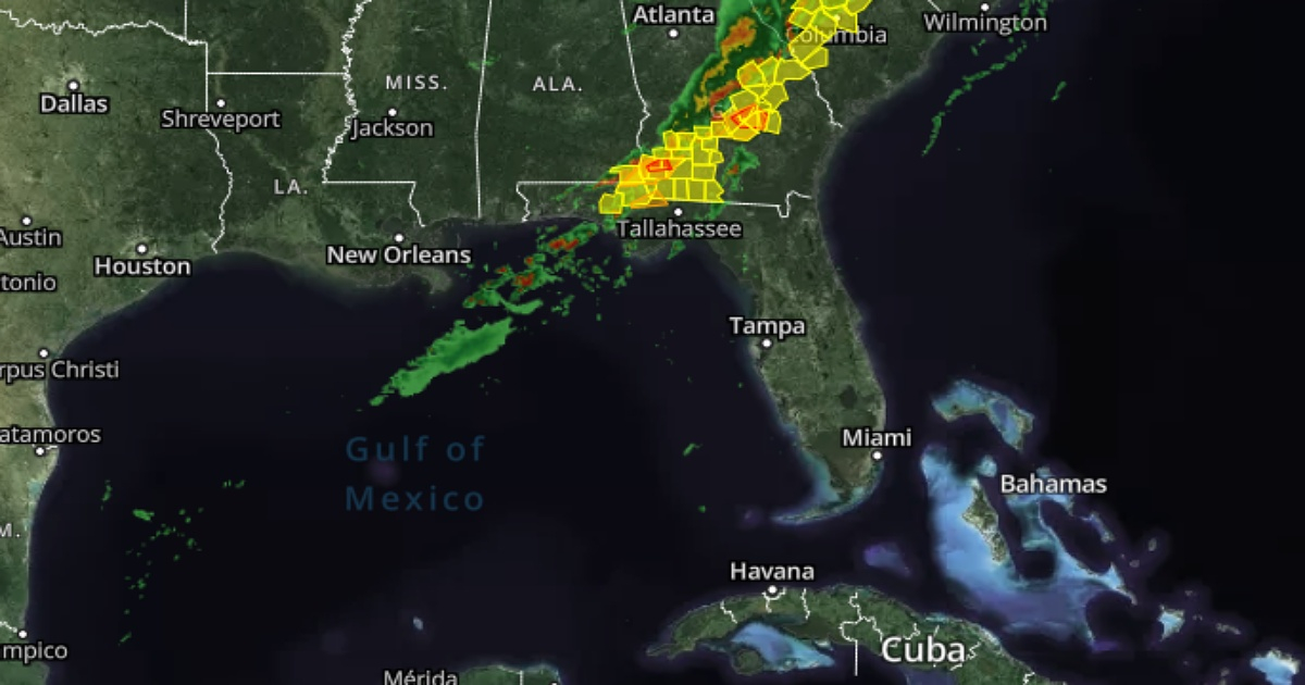 Drástico descenso de temperaturas para Florida. © Captura/National Radar USA