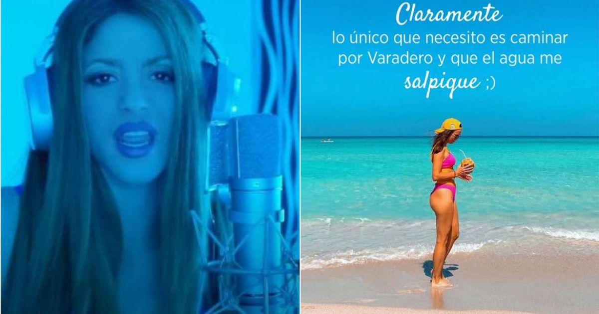 Shakira y publicidad de Gaviota © Captura de video de YouTube de Bizarrap y Gaviota - Grupo de Turismo / Facebook