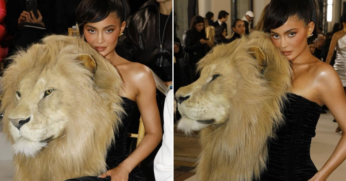 Kylie Jenner en París con su vestido león © Instagram / Kylie Jenner