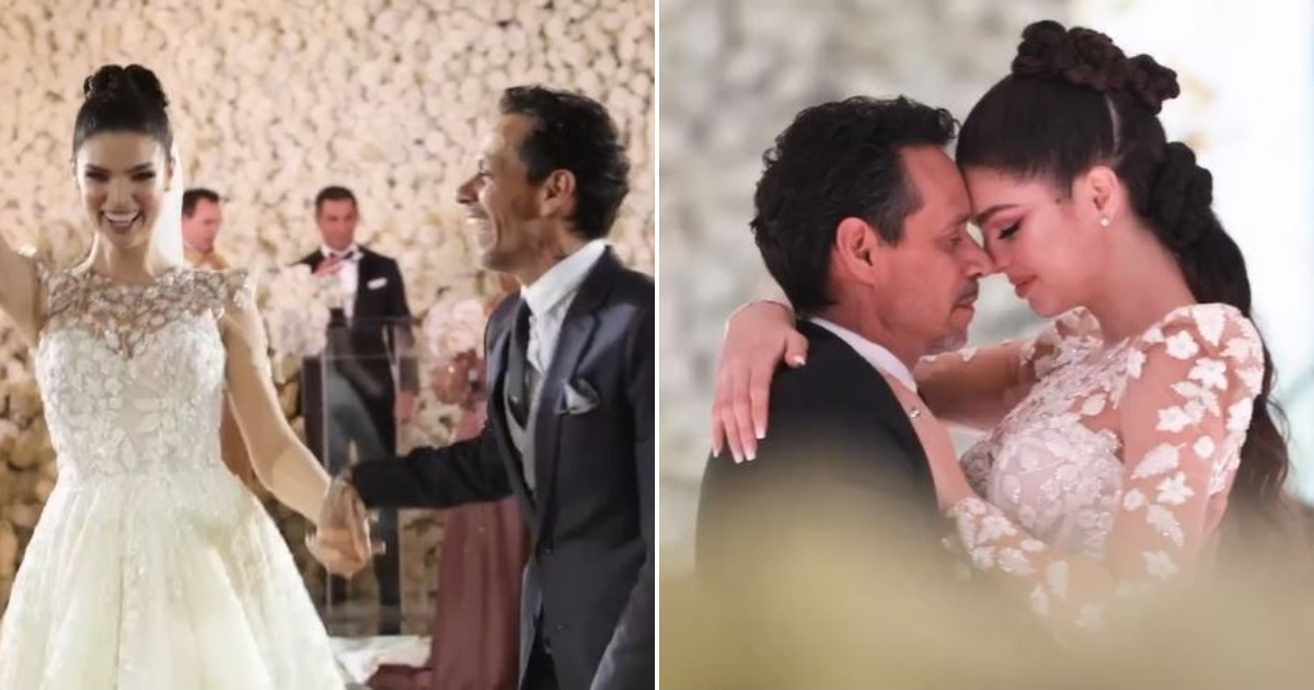 Marc Anthony y Nadia Ferreira en su boda en Miami © Instagram / Nadia Ferreira
