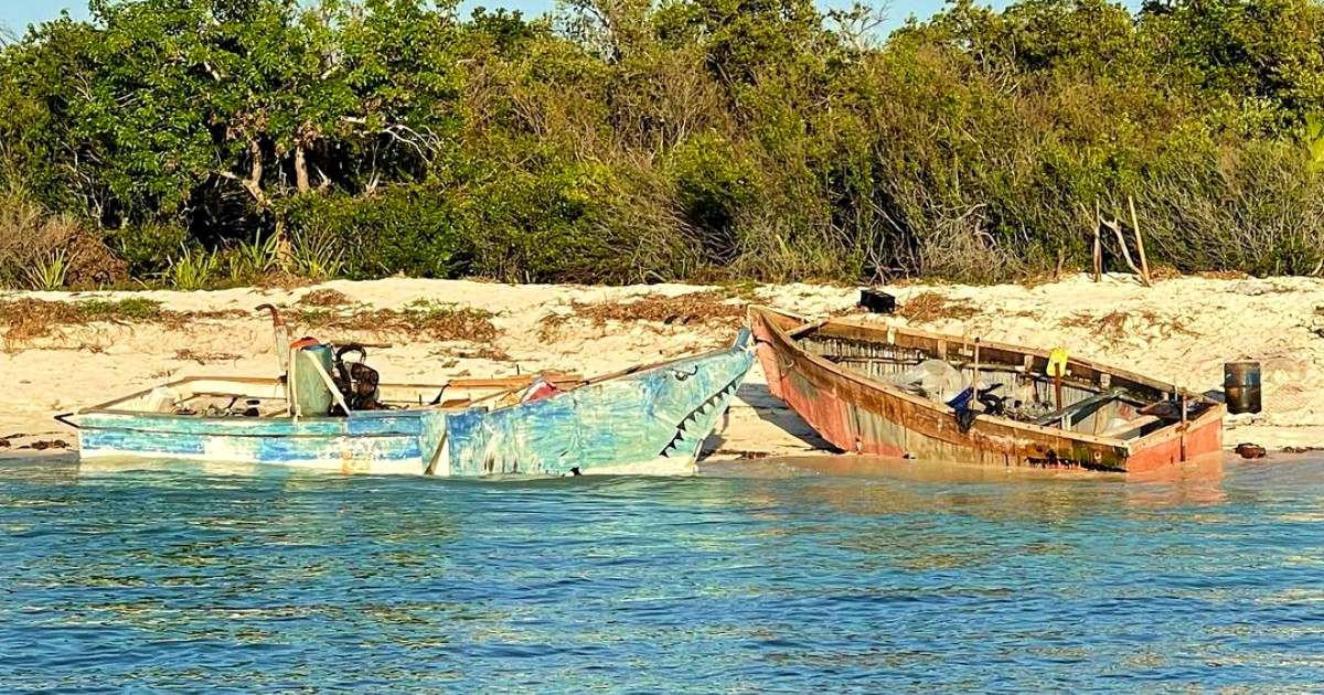 Balsas cubanas abandonadas en cayo de Florida © Instagram / barcos_por_la_libertad 