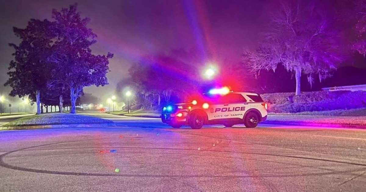 Carro de la Policía en el lugar donde apareció la mujer © Facebook / Tampa Police Department
