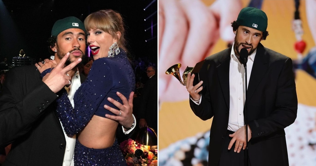 Bad Bunny y Taylor Swift en los Grammy 2023 © Instagram / recordingacademy