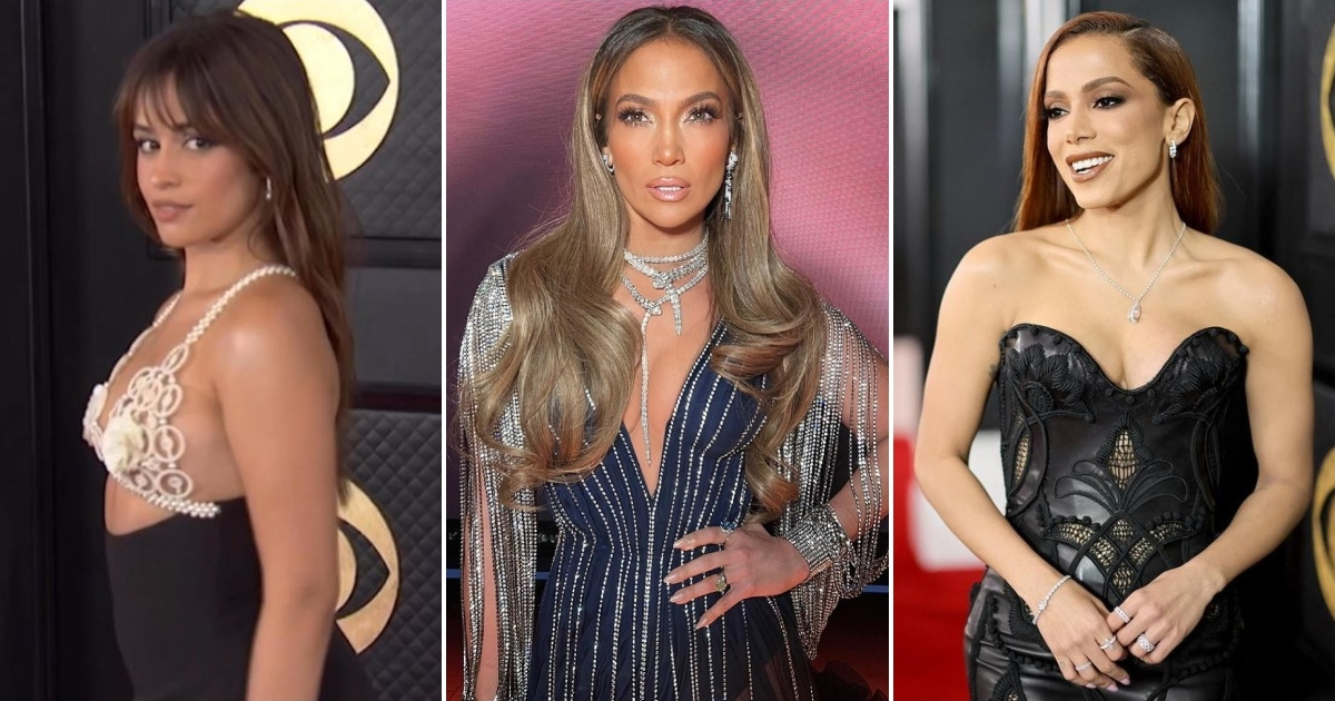 Camila Cabello, Jennifer Lopez y Anitta en los Grammy 2023 © Instagram / Camila Cabello, JLo, recordingacademy