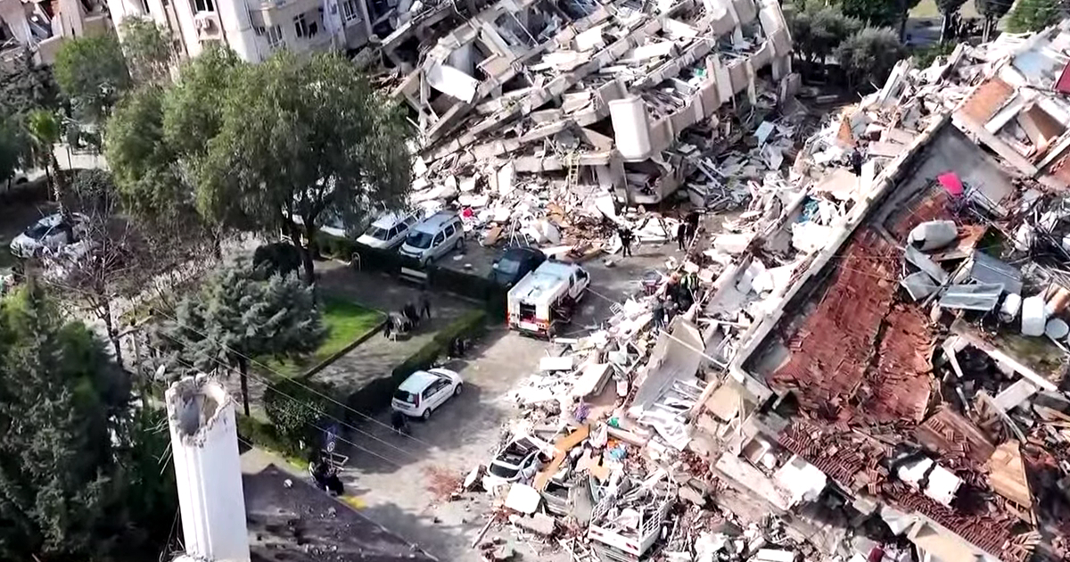 Imágenes de la destrucción © Captura de video YouTube / RTVE Noticias