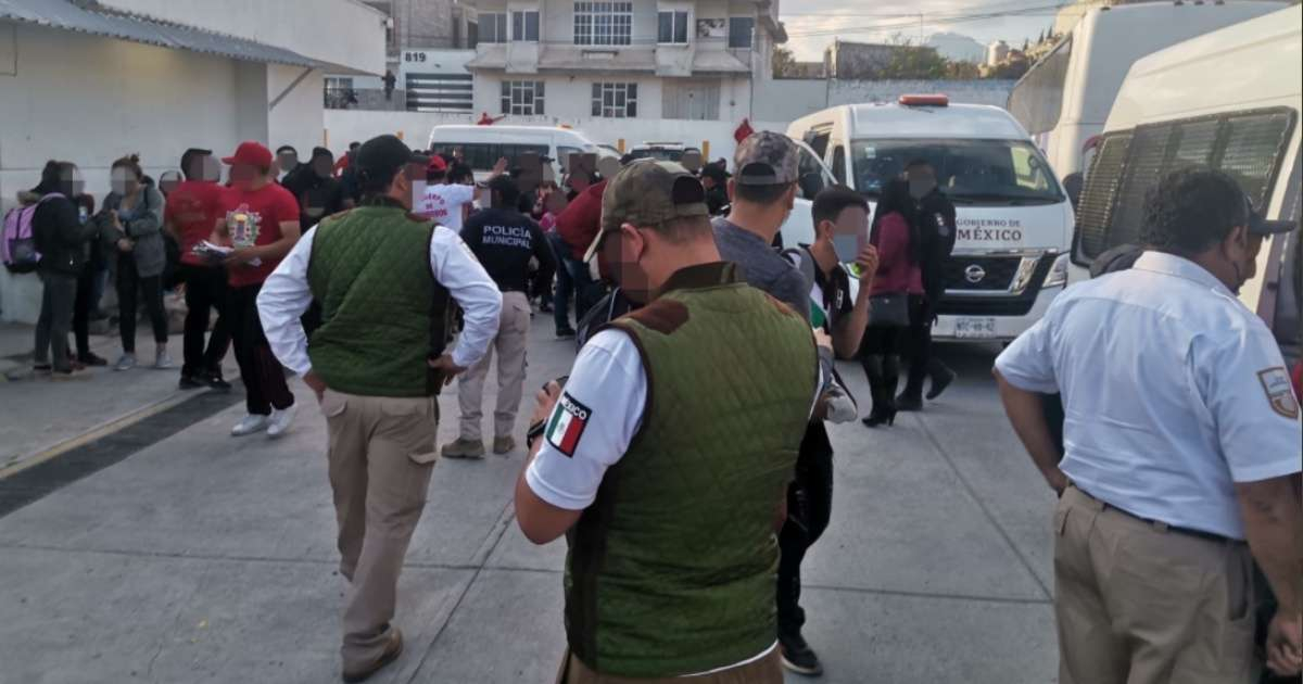 Operativo del INM de México contra migrantes irregulares cubanos © Twitter/INM de México
