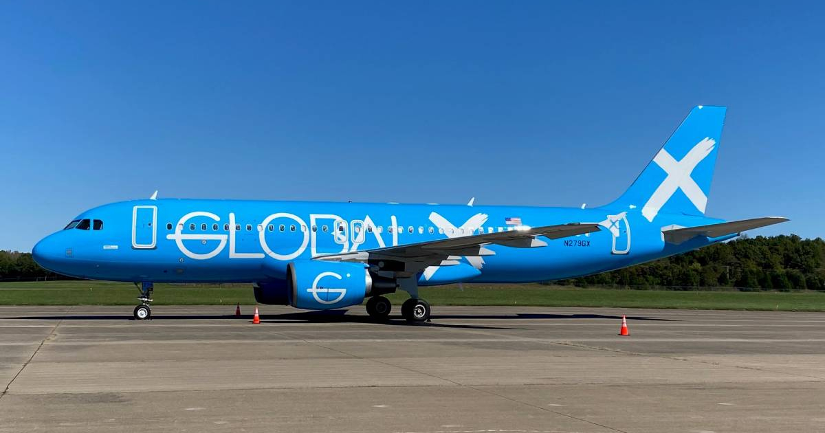 Avión de GlobalX Airlines © Twitter GlobalX Airlines