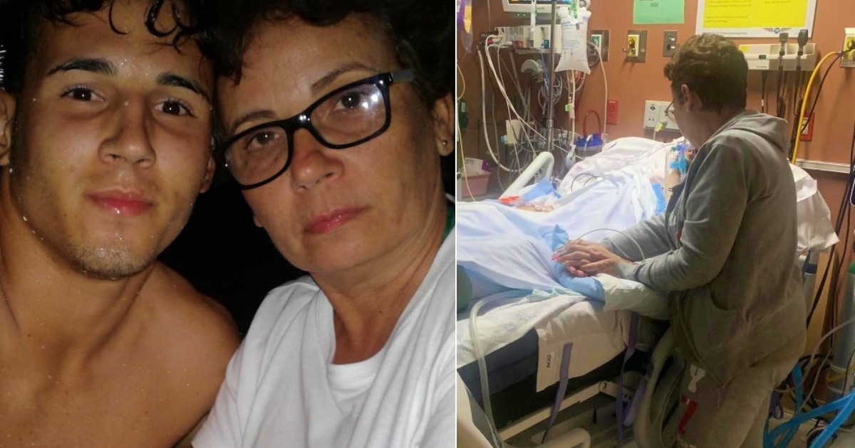Madre e hijo (i) y La madre junto a su hijo en el hospital (d) © Collage Captura de Univision