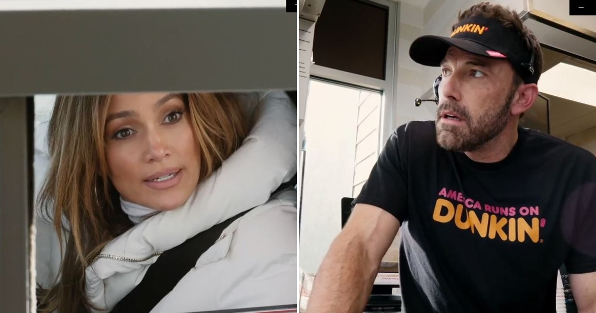 Jennifer Lopez y Ben Affleck en el anuncio de Dunkin Donuts para el Super Bowl © Instagram / Dunkin