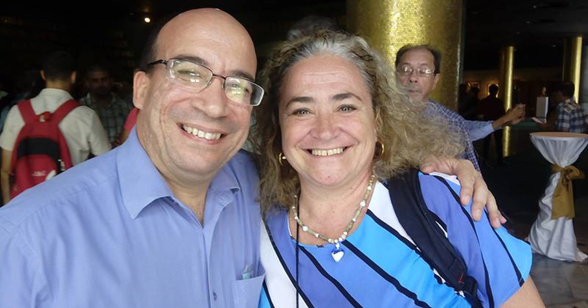  Ida Garberi junto a Randy Alonso, director de Cubadebate © Facebook / Ida Garberi