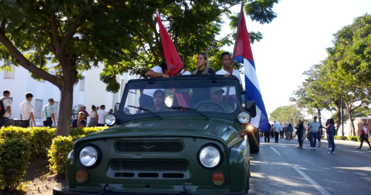 Niños cubanos "rememoran Caravana de la Libertad" en 2023 © Twitter / ACN
