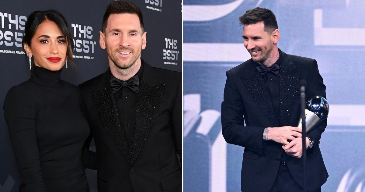 Messi con su esposa Antonella en los The Best FIFA Football Awards © Instagram / Leo Messi
