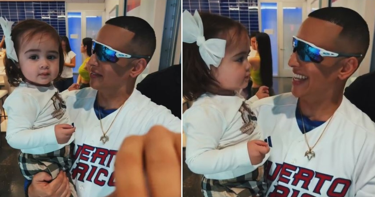 Daddy Yankee con Vida Isabelle, hija de Natti Natasha y Raphy Pina © Instagram / Daddy Yankee