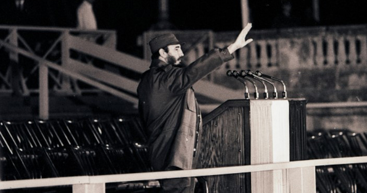 Fidel Castro durante un discurso © Cubadebate