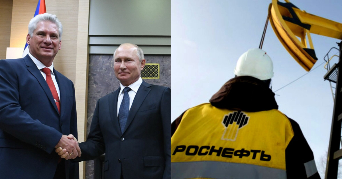 Díaz-Canel estrecha la mano de Putin y pozo de petróleo de Rosneft © Prensa Latina - rosneft.com