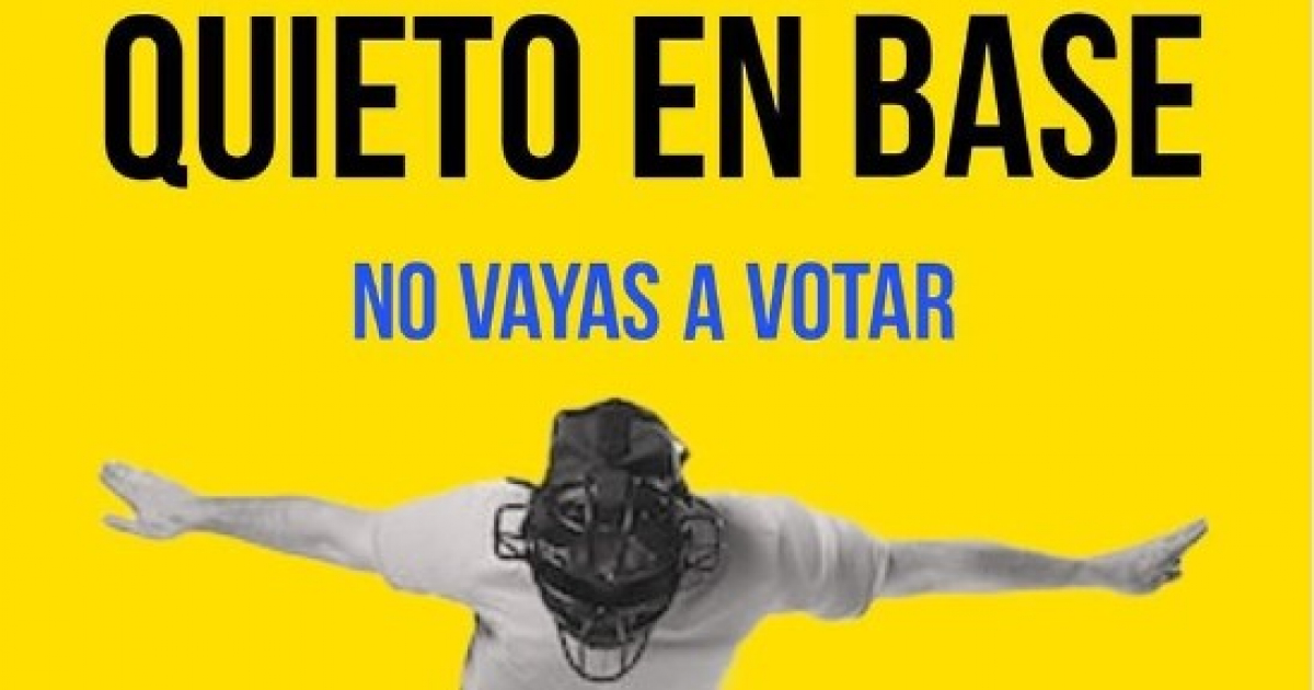 Imagen de la campaña por la abstención en las elecciones cubanas. © #yoNOvoto 