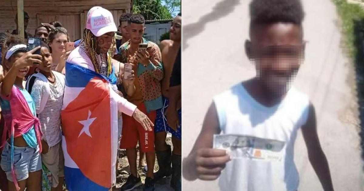 Tekashi 6ix9ine regala dinero en Cuba © Redes sociales