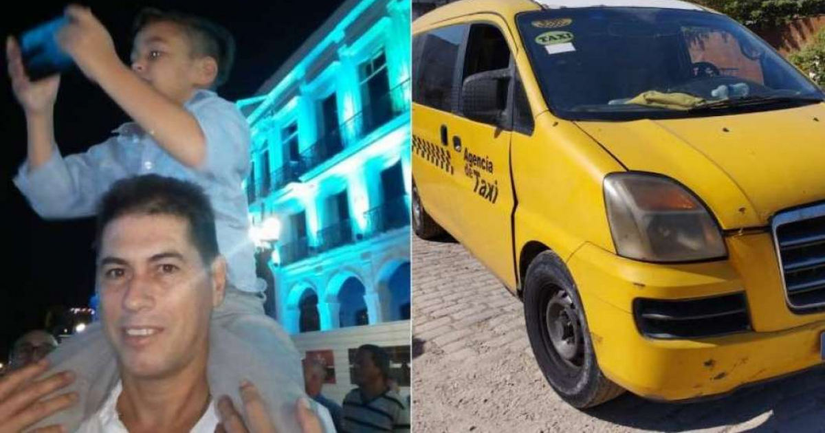 Taxista con su hijo y taxi © Facebook / Fotos de La Habana / Yorni Cabrera