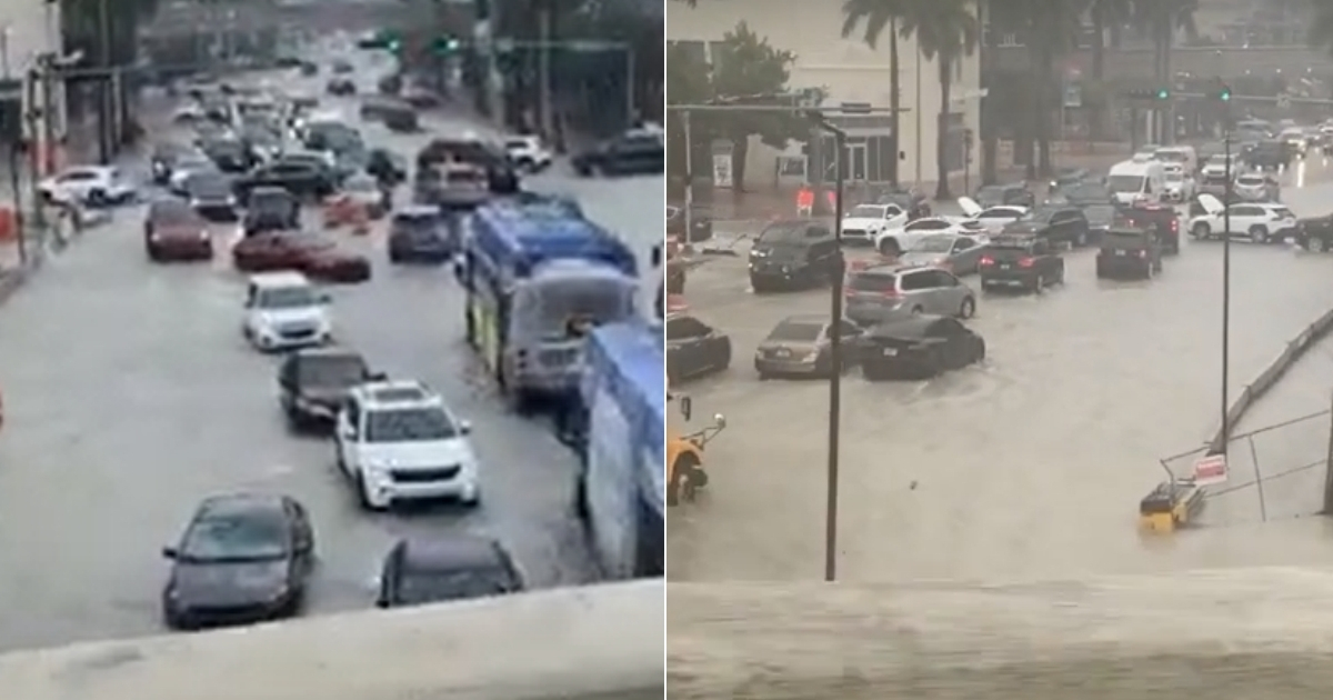 Inundaciones en Miami-Dade © Captura de pantalla