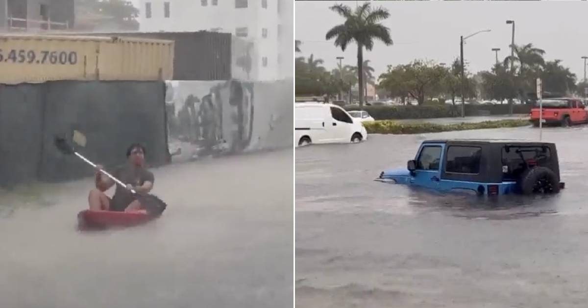 Inundaciones en Miami y Fort Lauderdale © Captura de video / Twitter