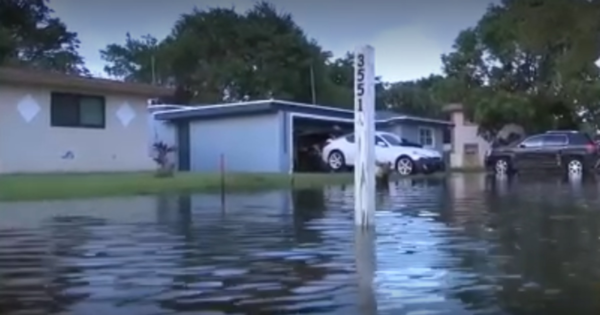 Vecindarios del sur de Florida aún inundados © Captura/Local 10