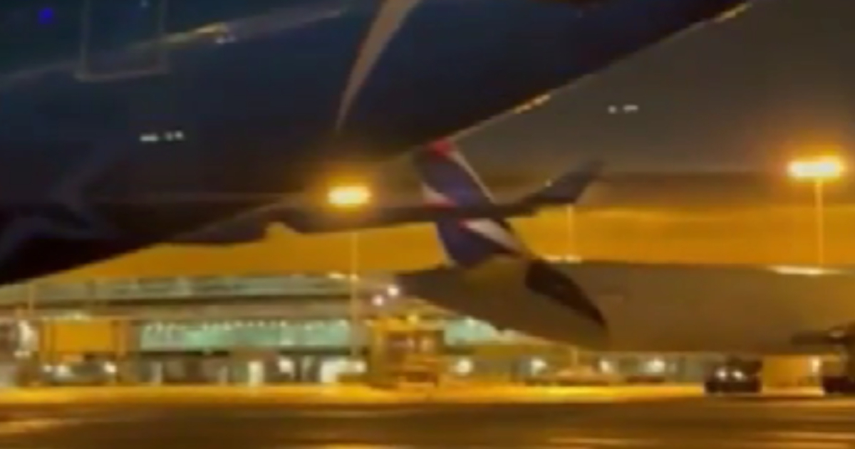 Aviones cuyas alas colisionaron © Captura de video / NBC 6