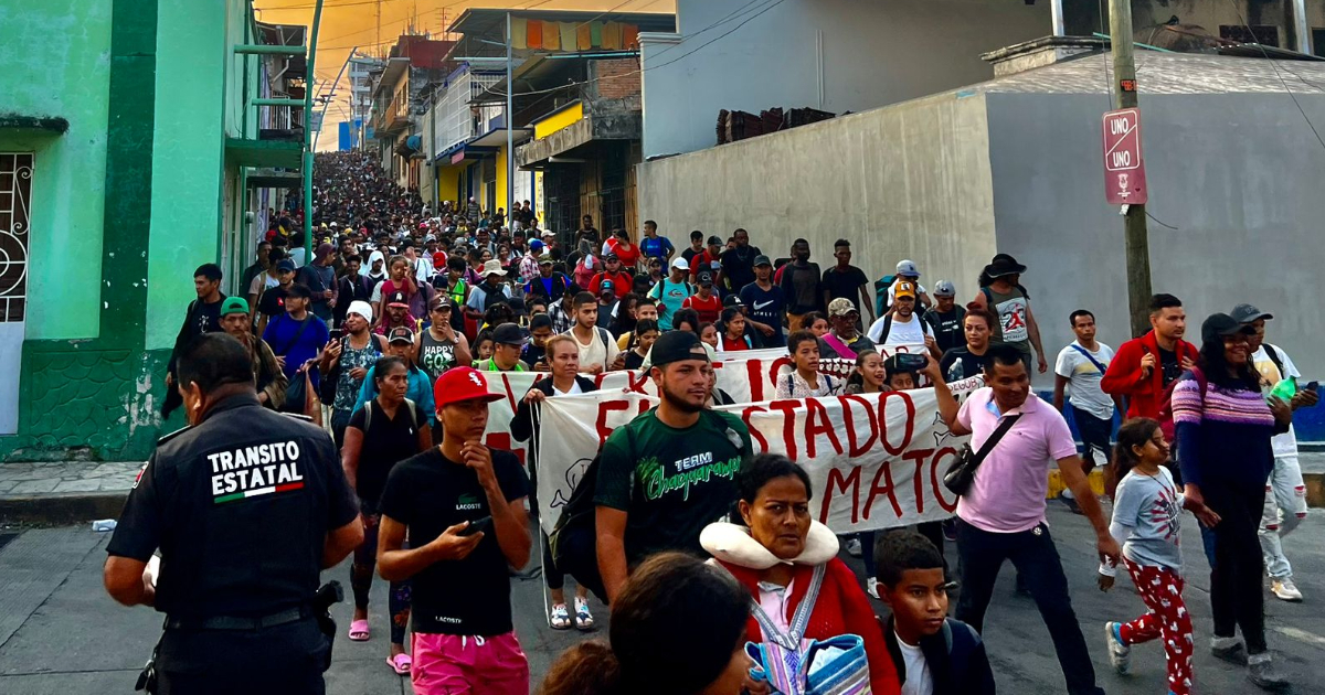 Caravana de migrantes en México © Isaín Mandujano